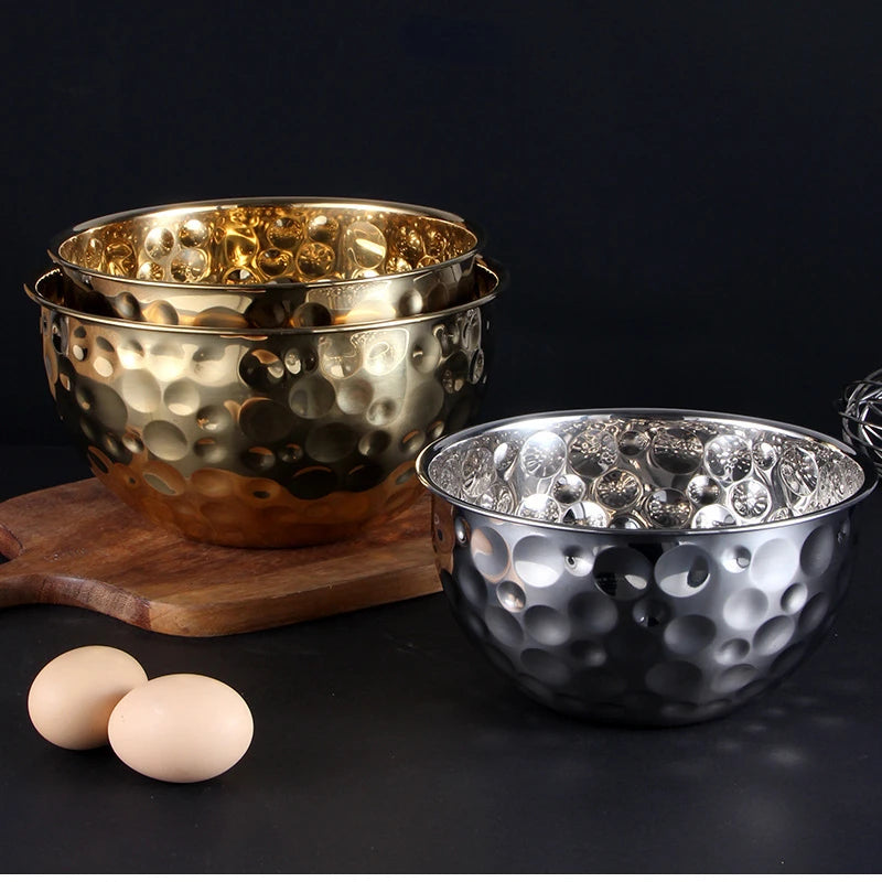 Luxury Gold /Silver Stainless Steel Mixing Bowl