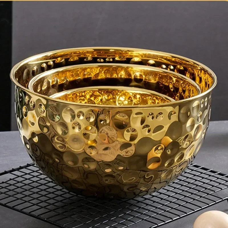 Luxury Gold /Silver Stainless Steel Mixing Bowl