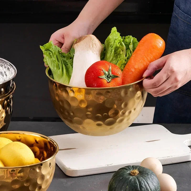 Luxury Gold /Silver Stainless Steel Mixing Bowl